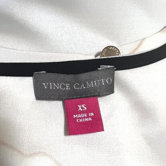 VINCE CAMUTO Blouse Long Sleeve Floral Size XS Multicolor Keyhole Neckline - Picture 13 of 16